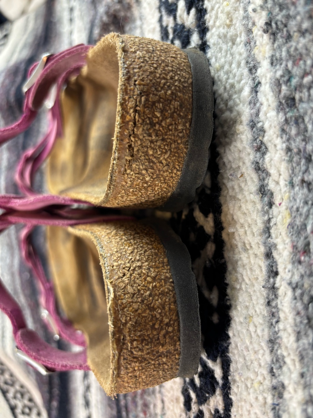 Birkenstock Franca Braided Straps Sandals Festival Fuchsia Size 39 Oiled Leather - Picture 14 of 15